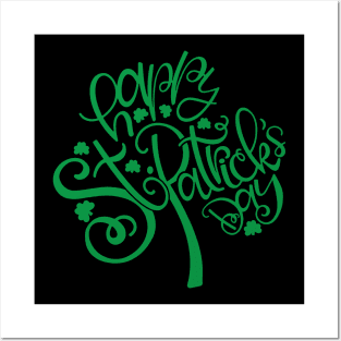 Happy St Patricks Day, St Patricks, Clover Posters and Art